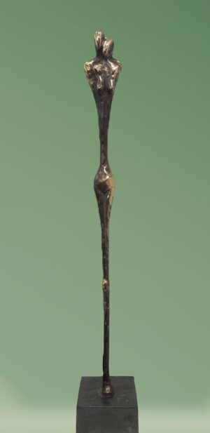 Bronzeskulptur “Nyt par” stor model af Stiig Kalsing – figurativ skulptur af par i massiv bronze