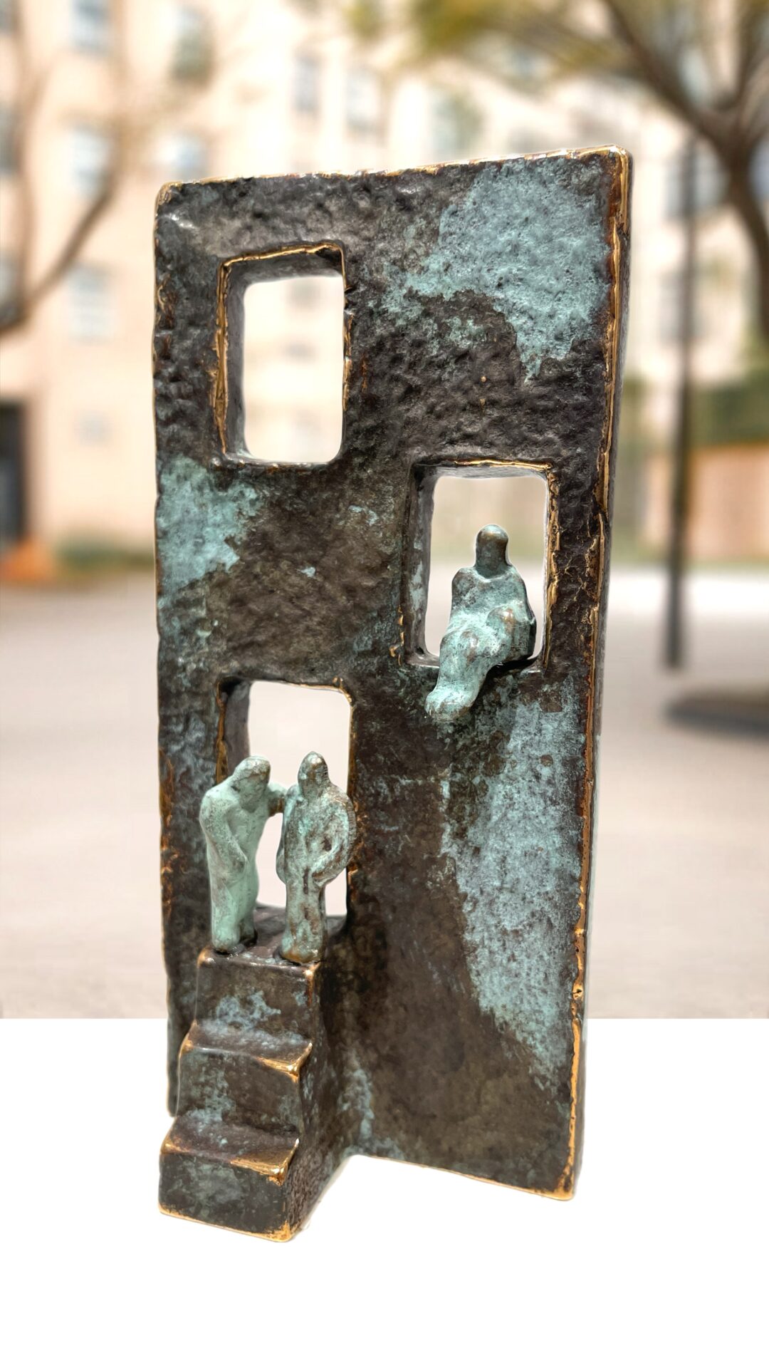 Trappeskulptur "Velkommen til"