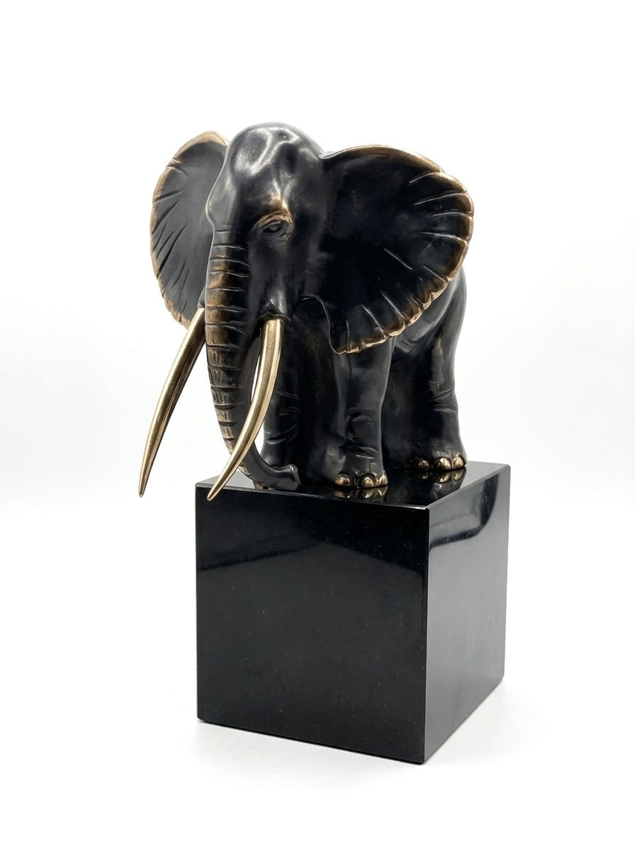 Stor sort elefant - Billede 2