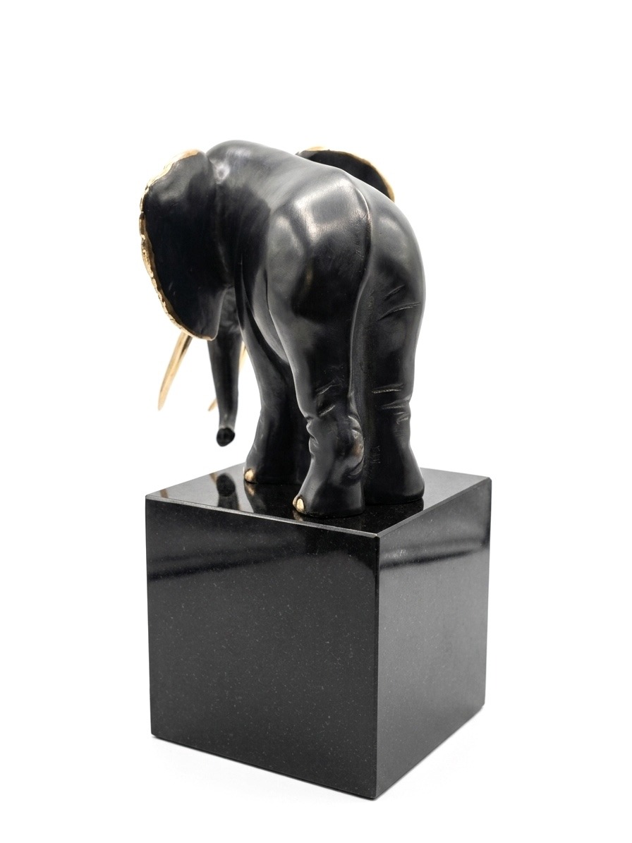 Stor sort elefant - Billede 4