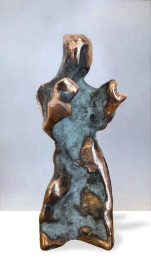 Bronzeskulptur “Gennemslagskraften” af Henrik Busk Andersen – figurativ kunstskulptur i massiv bronze