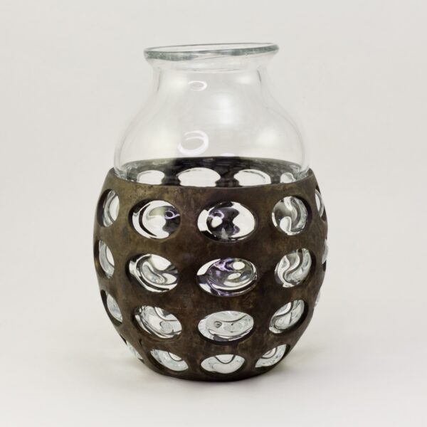 Glas og bronzevase